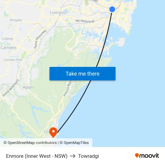 Enmore (Inner West - NSW) to Towradgi map