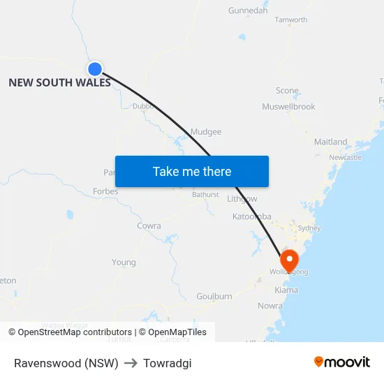Ravenswood (NSW) to Towradgi map