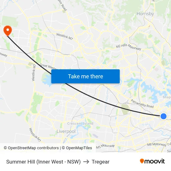 Summer Hill (Inner West - NSW) to Tregear map