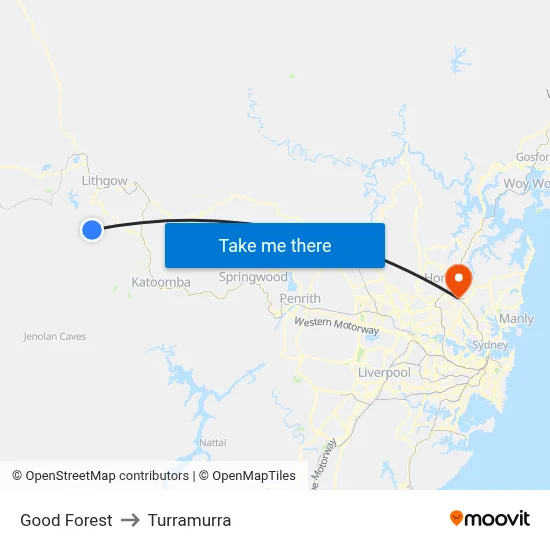 Good Forest to Turramurra map