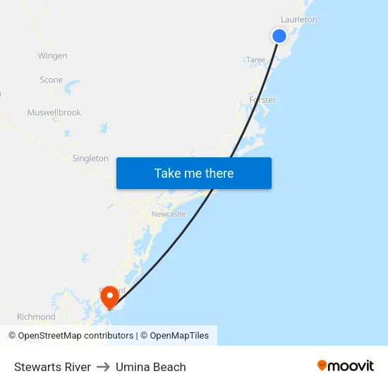 Stewarts River to Umina Beach map
