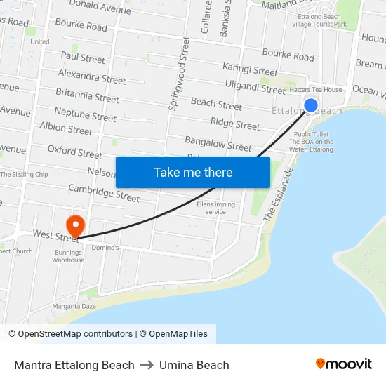 Mantra Ettalong Beach to Umina Beach map