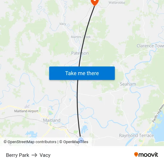 Berry Park to Vacy map