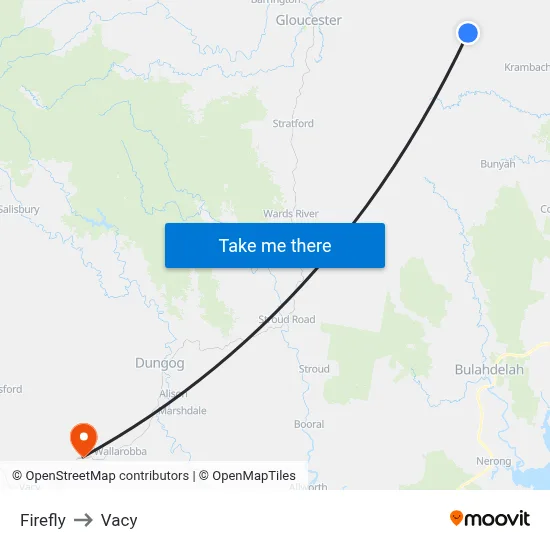 Firefly to Vacy map