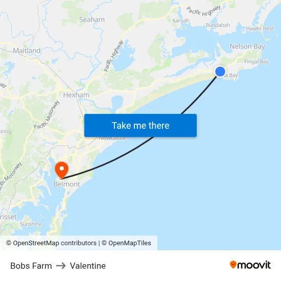 Bobs Farm to Valentine map