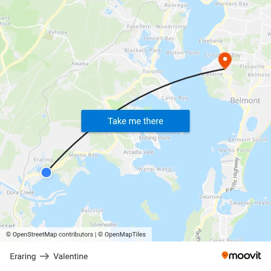 Eraring to Valentine map