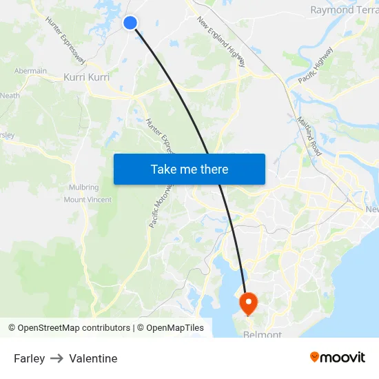 Farley to Valentine map