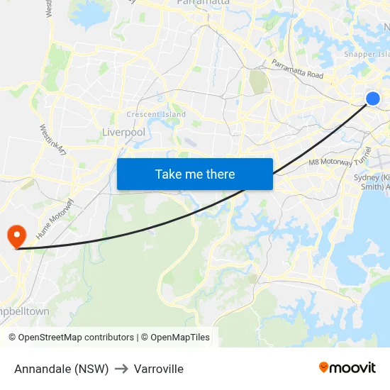 Annandale (NSW) to Varroville map