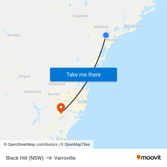 Black Hill (NSW) to Varroville map