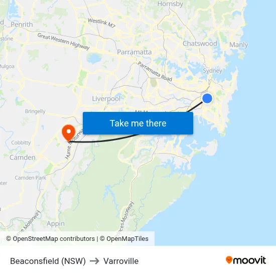 Beaconsfield (NSW) to Varroville map