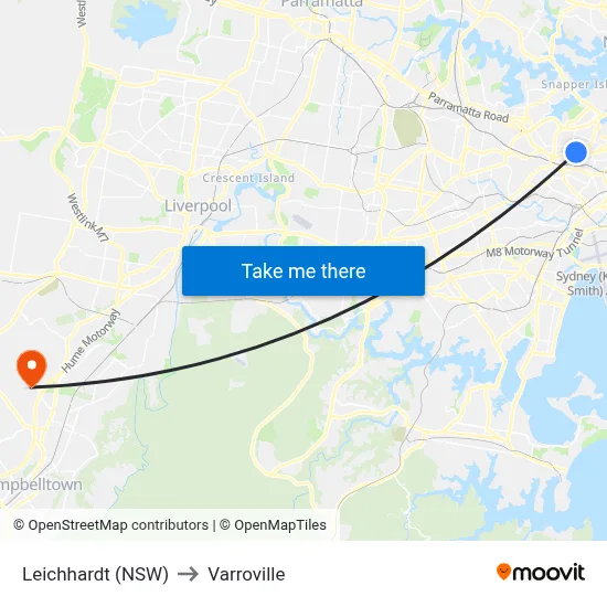 Leichhardt (NSW) to Varroville map