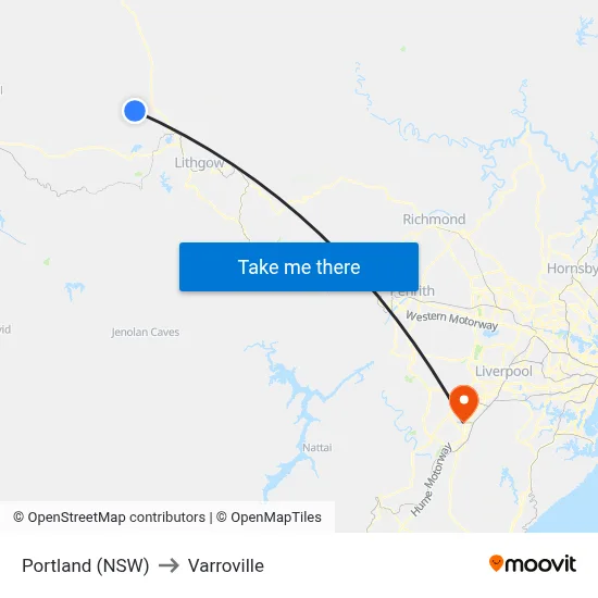 Portland (NSW) to Varroville map