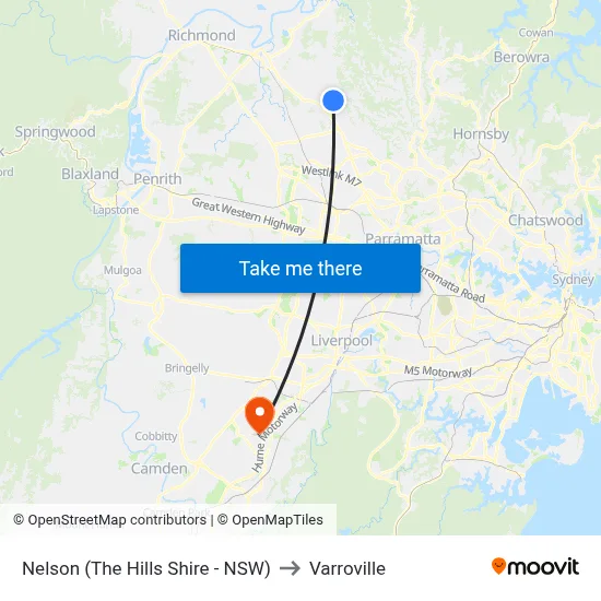 Nelson (The Hills Shire - NSW) to Varroville map