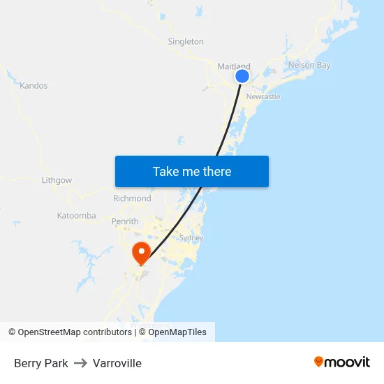 Berry Park to Varroville map