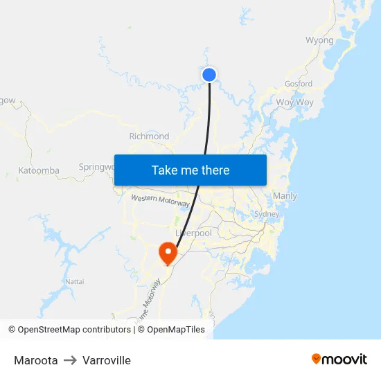 Maroota to Varroville map