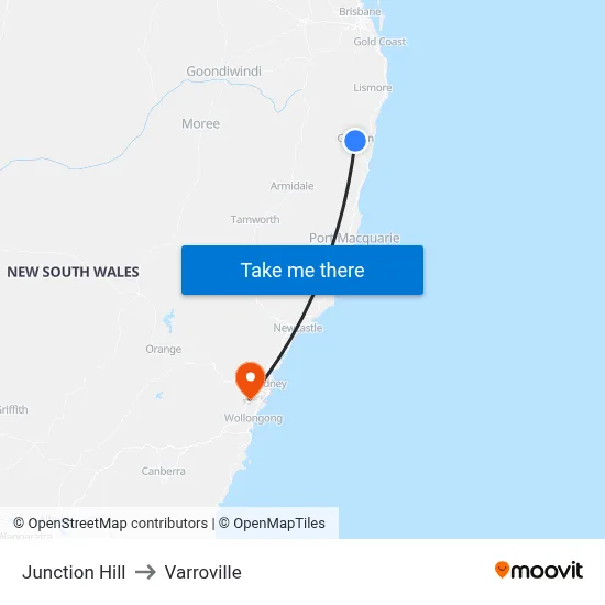 Junction Hill to Varroville map