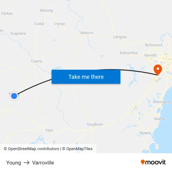 Young to Varroville map