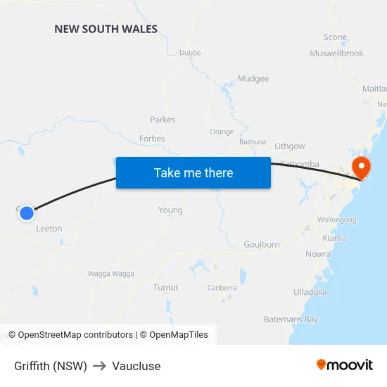 Griffith (NSW) to Vaucluse map