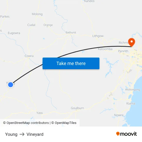 Young to Vineyard map