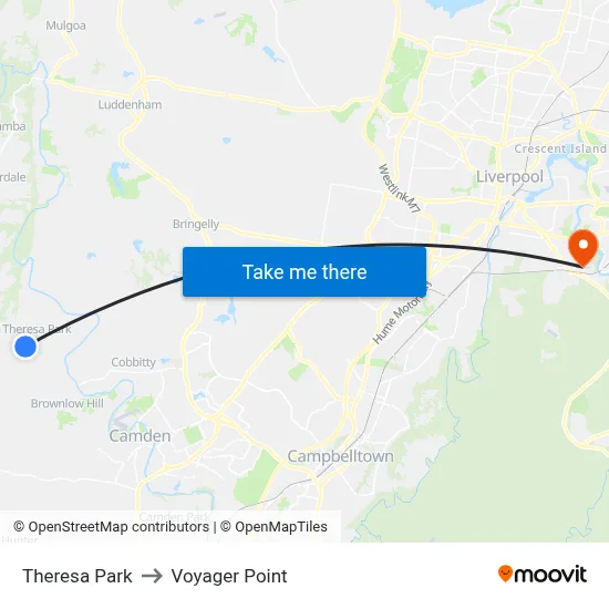 Theresa Park to Voyager Point map