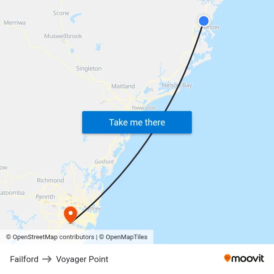 Failford to Voyager Point map