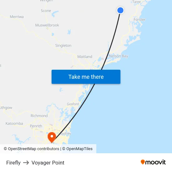 Firefly to Voyager Point map