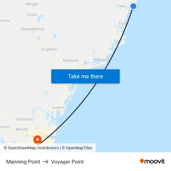 Manning Point to Voyager Point map