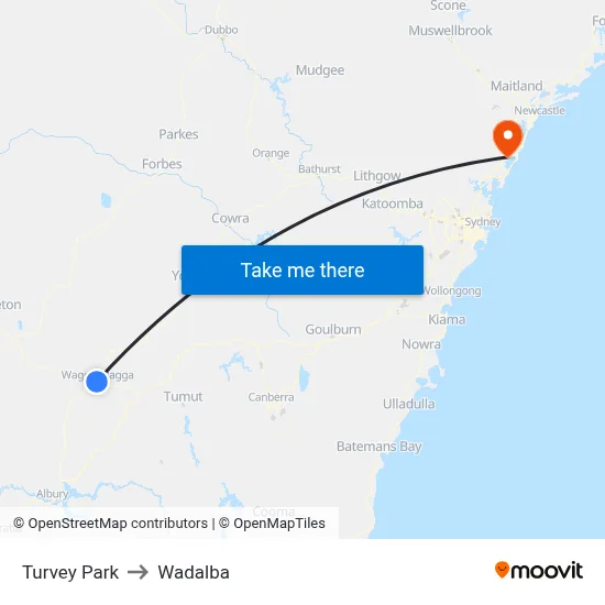 Turvey Park to Wadalba map