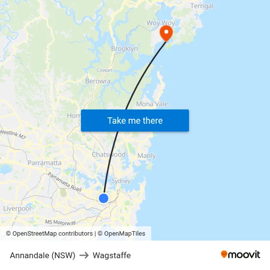 Annandale (NSW) to Wagstaffe map