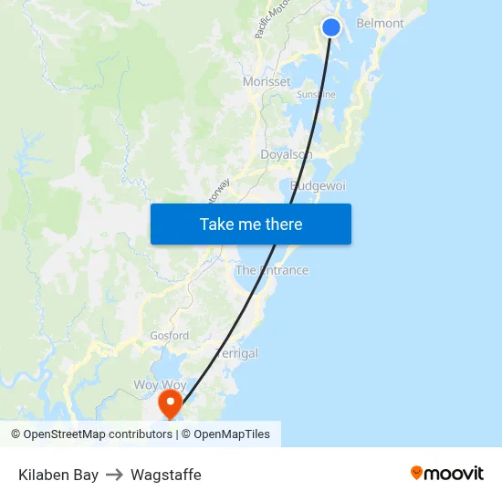 Kilaben Bay to Wagstaffe map