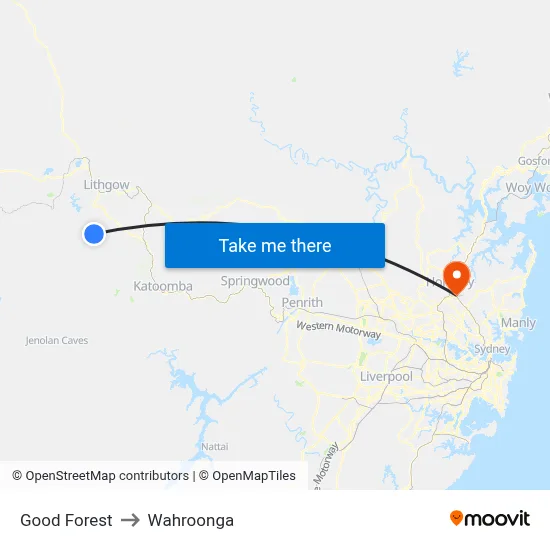 Good Forest to Wahroonga map