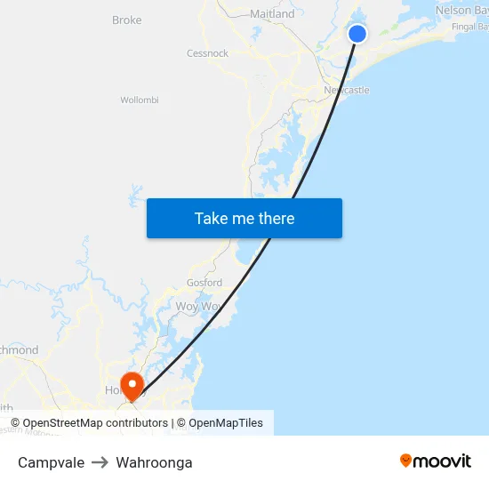 Campvale to Wahroonga map