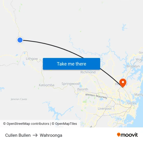 Cullen Bullen to Wahroonga map