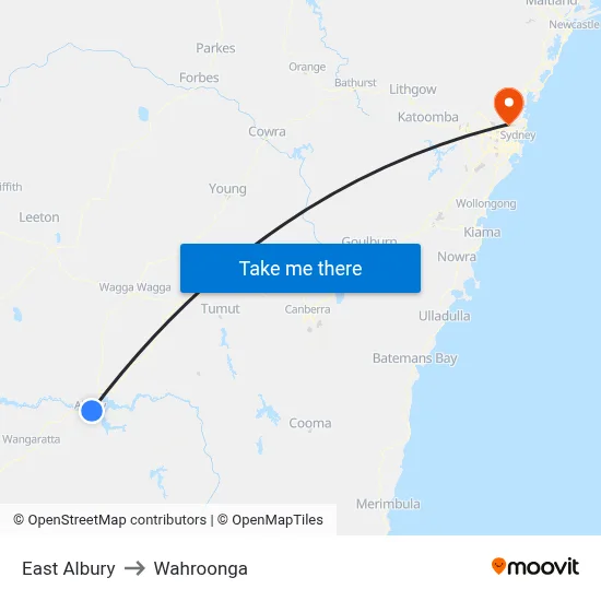 East Albury to Wahroonga map