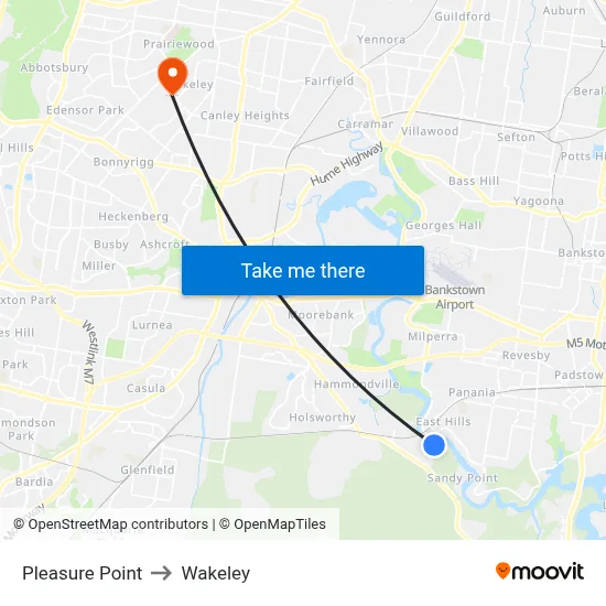 Pleasure Point to Wakeley map