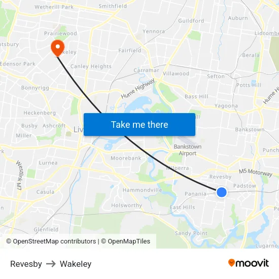 Revesby to Wakeley map