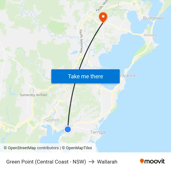 Green Point (Central Coast - NSW) to Wallarah map