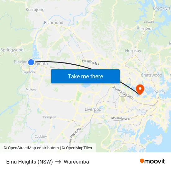Emu Heights (NSW) to Wareemba map
