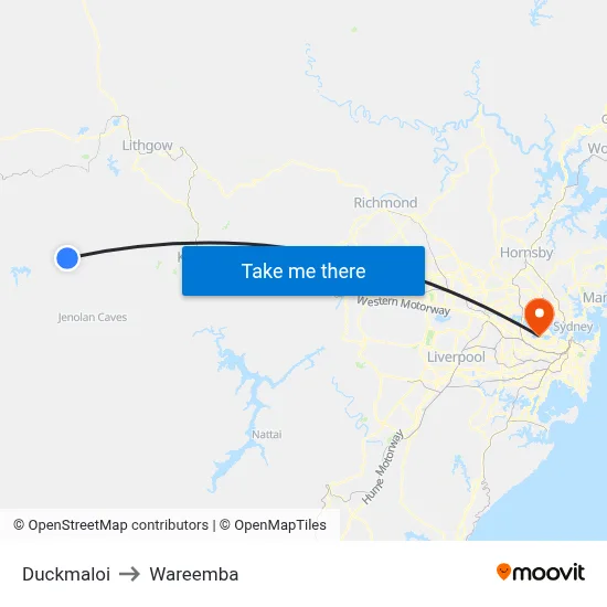 Duckmaloi to Wareemba map