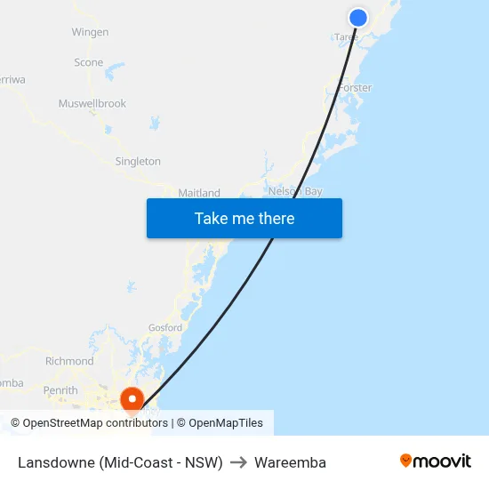 Lansdowne (Mid-Coast - NSW) to Wareemba map