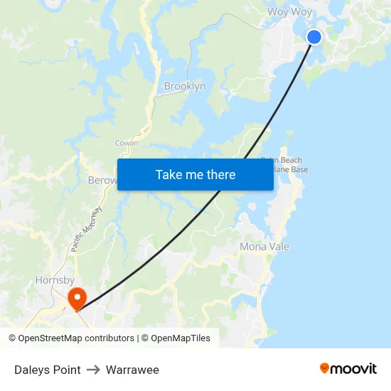 Daleys Point to Warrawee map
