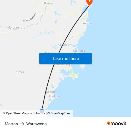 Morton to Warrawong map