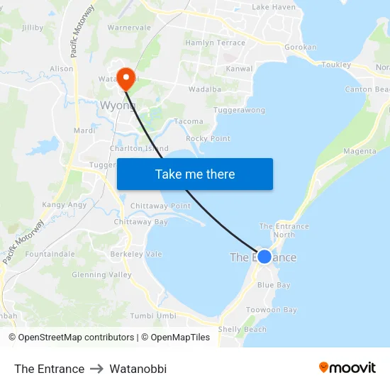 The Entrance to Watanobbi map