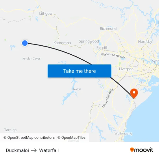 Duckmaloi to Waterfall map