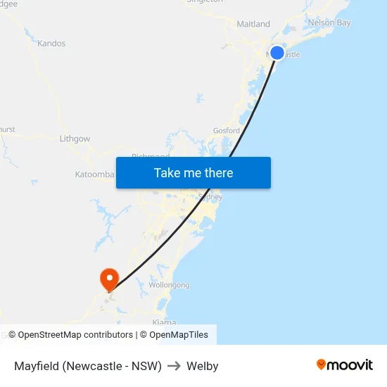Mayfield (Newcastle - NSW) to Welby map