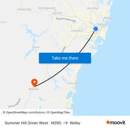 Summer Hill (Inner West - NSW) to Welby map