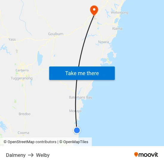 Dalmeny to Welby map