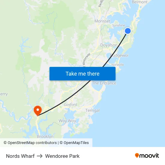 Nords Wharf to Wendoree Park map