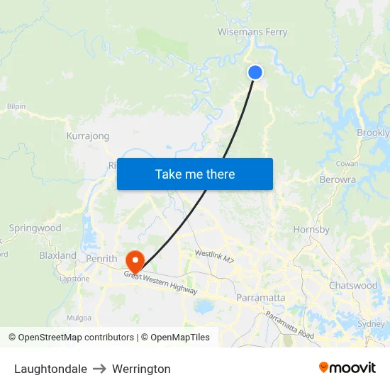 Laughtondale to Werrington map