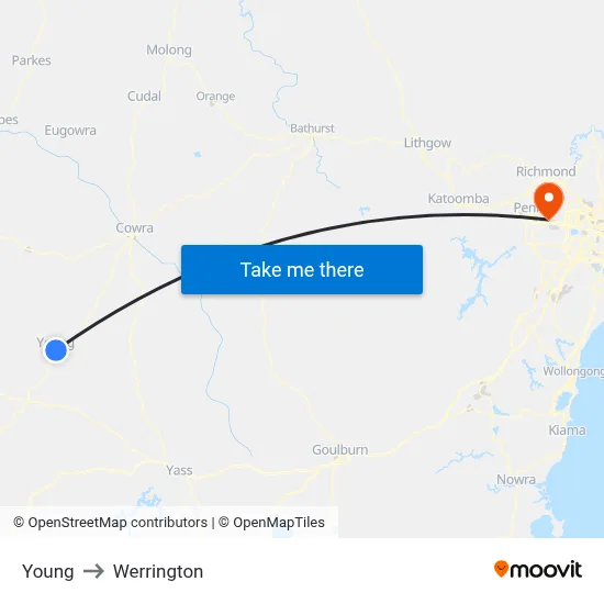 Young to Werrington map